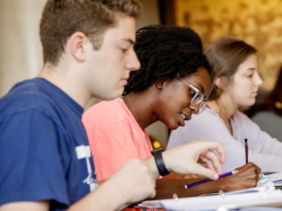 Student at the classroom setting.